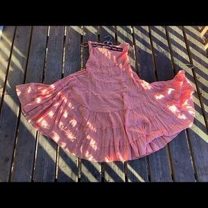 Gorgeous pink ruffled circle skirt